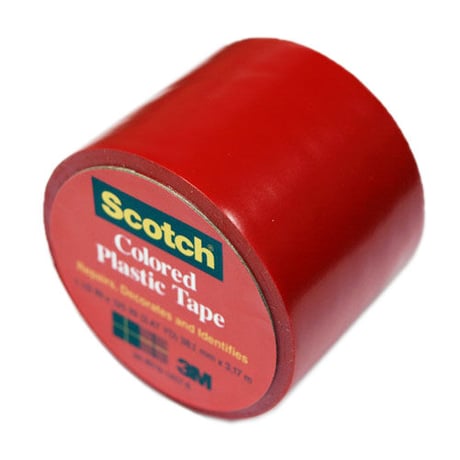 カラープラスチックテープ　１９１ＲＥＤ－Ｎ　38mm×3.17ｍ　赤