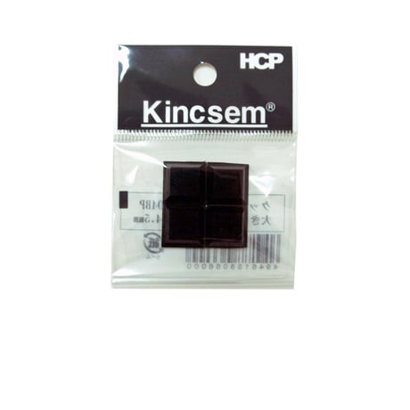 クッションゴム　ブラックシリーズ　１００４ＢＰ　Ｈ4.5ｍｍ×15.0ｍｍ　角　4個入