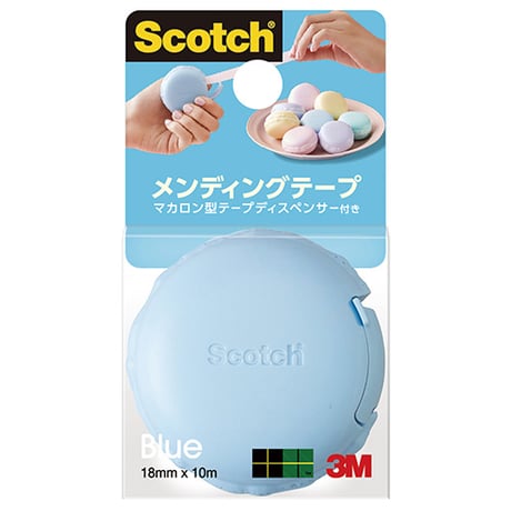 スコッチ® メンディングテープ マカロン型テープディスペンサー付