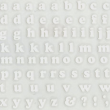 スコッチカルインレタシート　10mmセットパック　書体  クーパー　小文字　１０ＪＣ６ＢＳ－００１　（００１裏グレー）