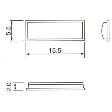 クッションゴム　ブラックシリーズ　１０１１ＢＰ　Ｈ2.0mm×5.5mm×15.5mm　４個入