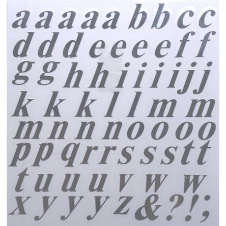 スコッチカルインレタシート　15mmセットパック　書体  ﾀｲﾑｽﾞﾛﾏﾝﾎﾞｰﾙﾄﾞｲﾀﾘｯｸ　小文字　Ｔ１８０９Ｓ－４２０　ミラーシルバー