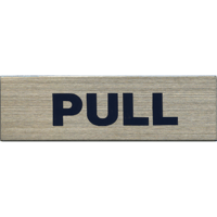 ステンレスサインプレート　ＳＴ－Ａ０１４　１㎜厚　粘着テープ付　３０㎜×１００㎜　ＰＵＬＬ