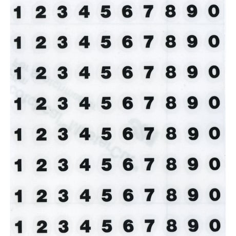 スコッチカルインレタシート　７mmセットパック　書体  ﾍﾙﾍﾞﾁｶﾎﾞｰﾙﾄﾞ　数字　７Ｈ０９０９N－１２　ブラック