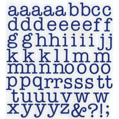 スコッチカルインレタシート　15mmセットパック　書体  アメリカンタイプライターM　小文字　Ａ１８０７Ｓ－３７　サファイアブルー
