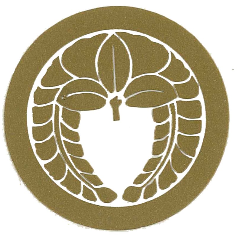 スコッチカル家紋シール 丸に下がり藤 金 SCK－076 約35mm | HCP