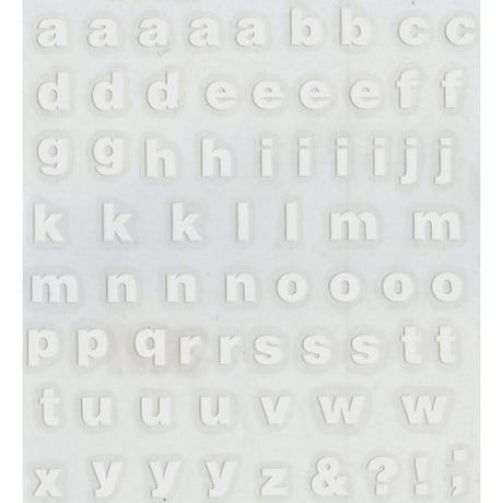 スコッチカルインレタシート　10mmセットパック　書体  ﾍﾙﾍﾞﾁｶﾎﾞｰﾙﾄﾞ　小文字　１０Ｈ０９０９Ｓ－２７　マットホワイト