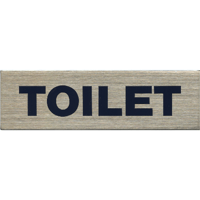 ステンレスサインプレート　ＳＴ－Ａ０１６　１㎜厚　粘着テープ付　３０㎜×１００㎜　ＴＯＩＬＥＴ
