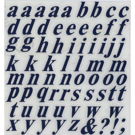 スコッチカルインレタシート　15mmセットパック　書体  ﾀｲﾑｽﾞﾛﾏﾝﾎﾞｰﾙﾄﾞｲﾀﾘｯｸ　小文字　Ｔ１８０９Ｓ－１９７　ライトネイビー