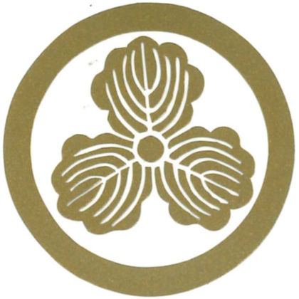 特注 家紋 丸に三つ柏 ゴールドラメ 金属製ラメチップ 特注 家紋 丸に三つ柏 ゴールドラメ 金属製ラメチップ