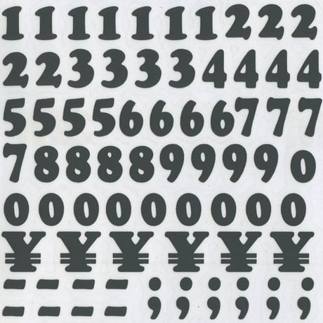 スコッチカルインレタシート　15mmセットパック　書体  クーパー　数字　ＪＣ６ＢＮ－４１　ダークグレー