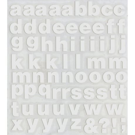 スコッチカルインレタシート　15mmセットパック　書体  ﾍﾙﾍﾞﾁｶﾎﾞｰﾙﾄﾞ　小文字　Ｈ０９０９Ｓ－０４７　ホワイト（０４７裏ホワイト）