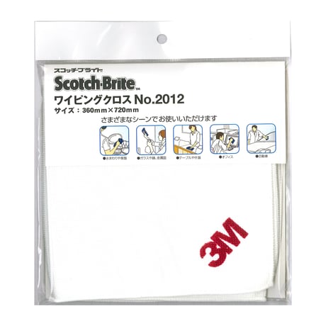 ワイピングクロス　ＷＣＰ２０１２ＷＨＩ　360mm×720mm　ホワイト