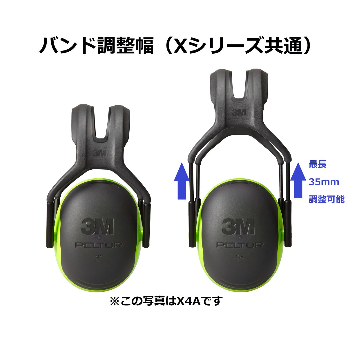 3M PELTOR イヤーマフ X2A ヘッドバンドタイプ | HCP