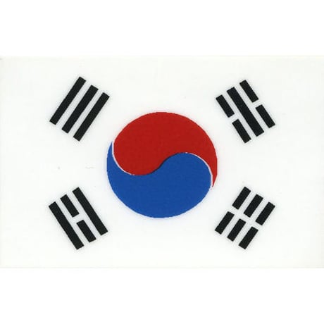 スコッチカル国旗シール　大韓民国　Ｌサイズ　100mm×150mm