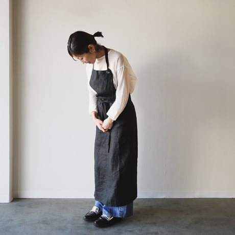 Zero Apron Linen BK