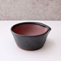 日常茶飯器　黒  櫛目のないすり鉢　S