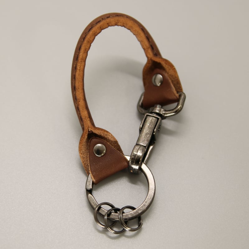 Brown x Brown x Black | Kii｜レザーカラビナキーホルダー専門店