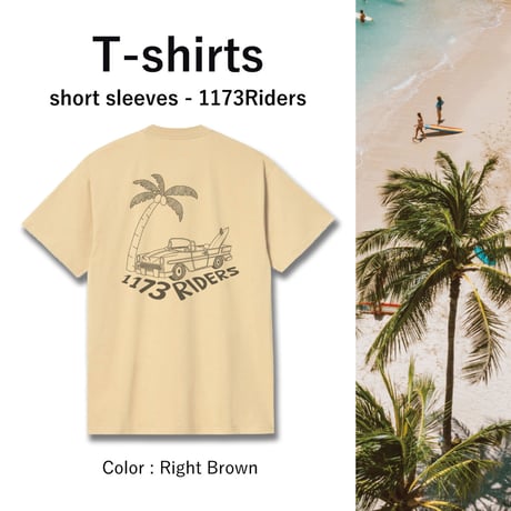 【ウィメンズ】T-shirts "1173Riders" - Right Brown