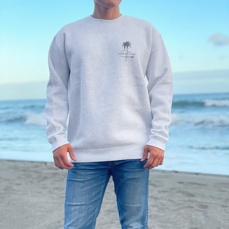 Sweat-top "Palm tree" - Gray 裏起毛
