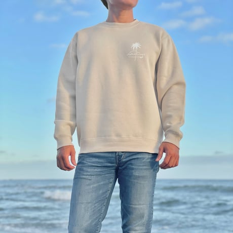Sweat-top "Palm tree" - Sand 裏起毛