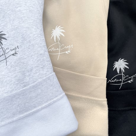 Sweat-top "Palm tree" - Gray 裏起毛
