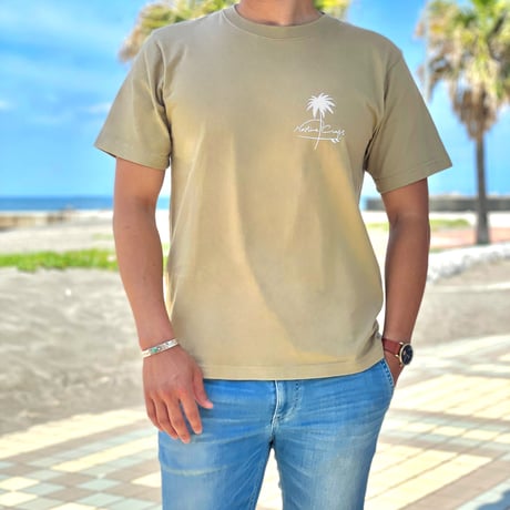 T-shirts "Palm tree" - Khaki beige