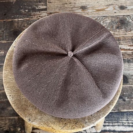 mature ha. シルクベレー beret top gather big silk（カラー：ピンクブラウン）