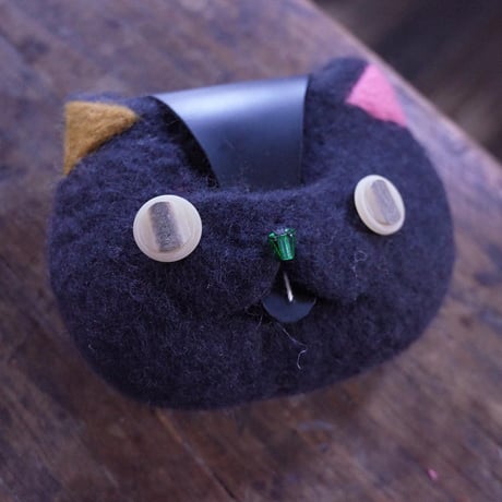 Hand Made Felt NICO 黒ねこミニポーチ
