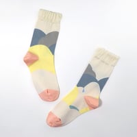【KURI BOTELLA】cloud  socks / white , black