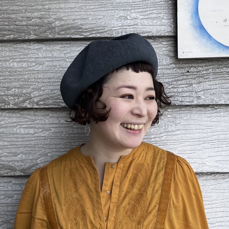 mature ha. シルクベレー beret top gather big silk（カラー：グレー）
