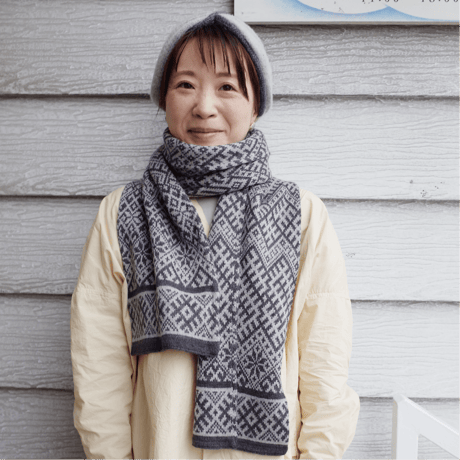 ラトヴィア  メリノwoolマフラー