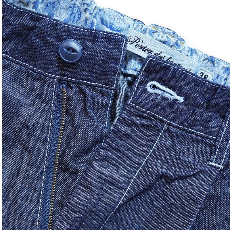 Porter des boutons(ポルテデブトン) デニムパンツ Porter des boutons ポルテデブトン デニムワンタックパンツ