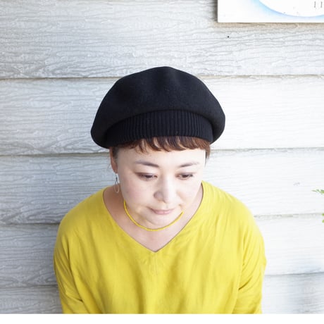 mature ha. トップギャザーリブ ラムベレー beret top gather rib lamb