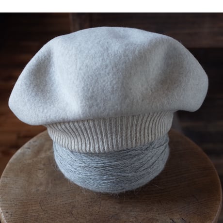 mature ha. トップギャザーリブ ラムベレー beret top gather rib lamb