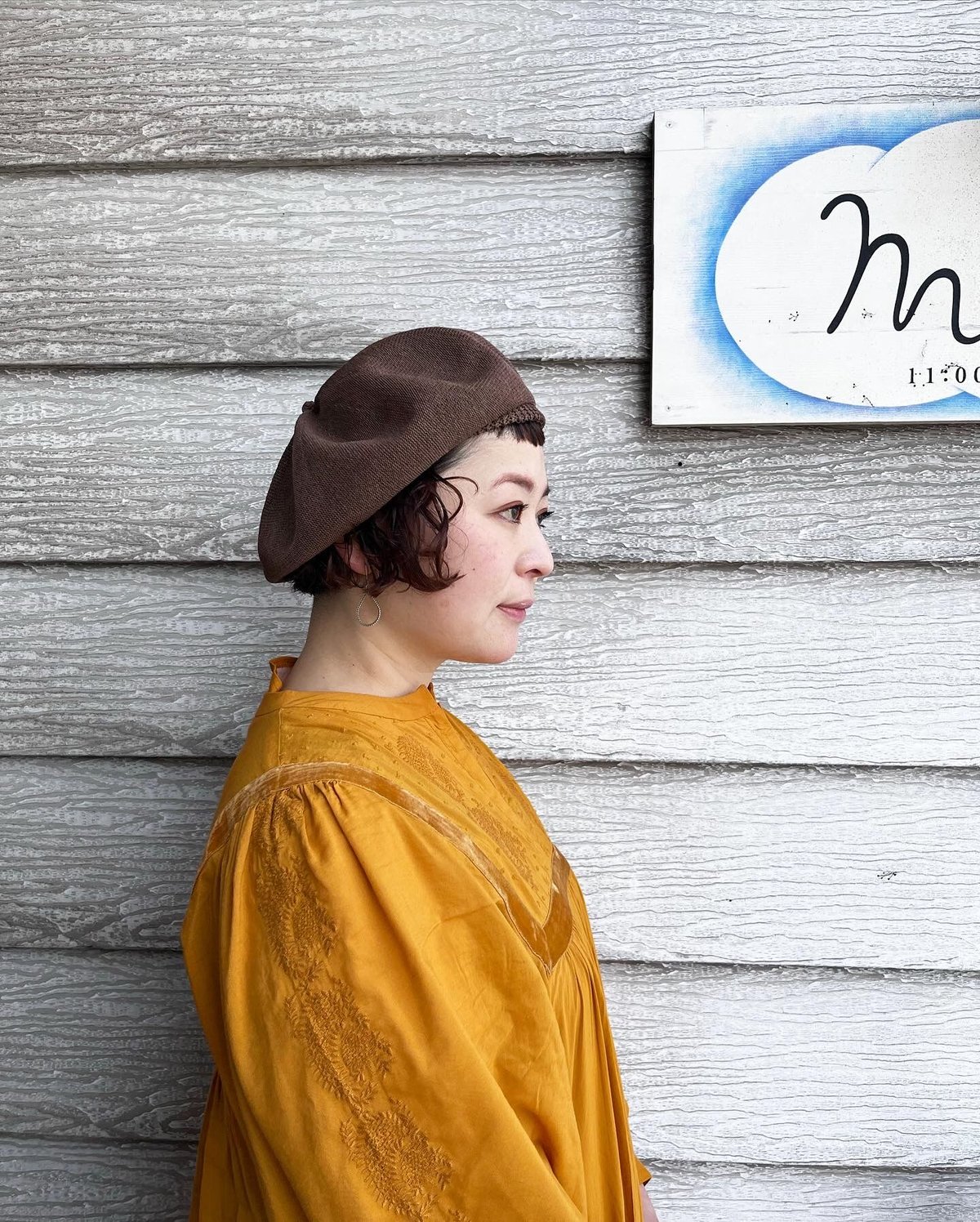 マチュアーハ　シルクベレー帽 mature ha. シルクベレー beret top gather big silk（カラー