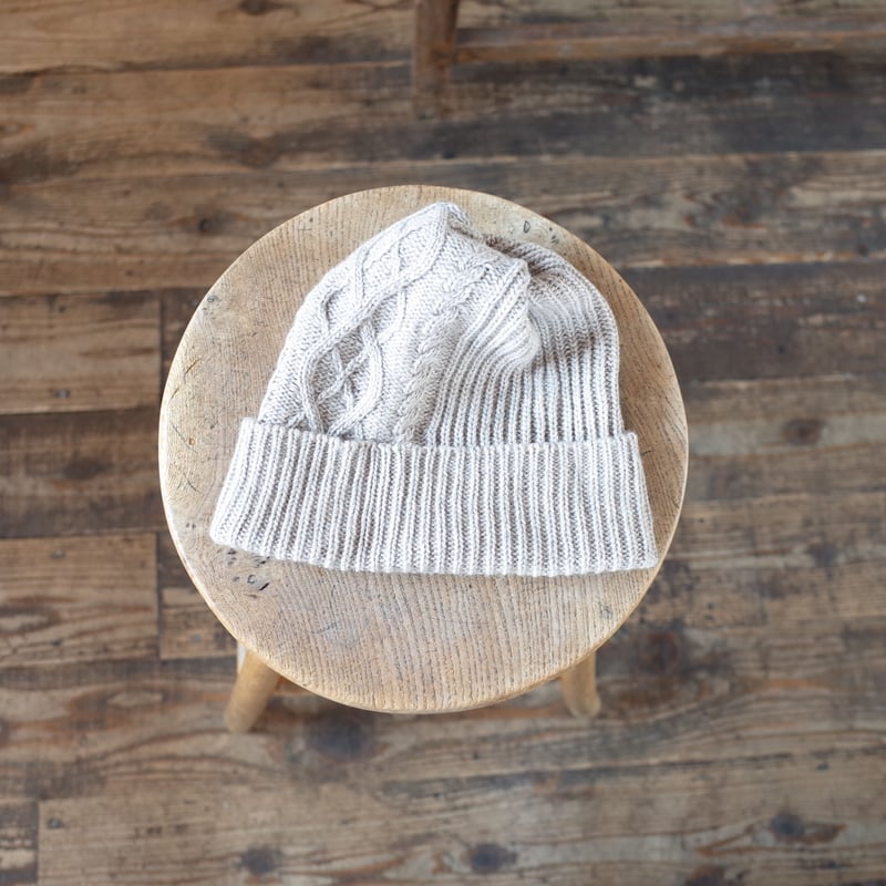 mature ha. エコプレミアプリーツニットキャップ アラン eco premiere p