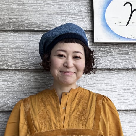 mature ha. デニムベレー paper linen braid denim beret
