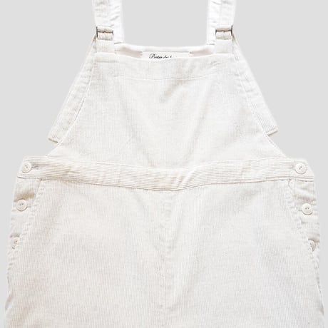 Porter des boutons コーデュロイサロペット