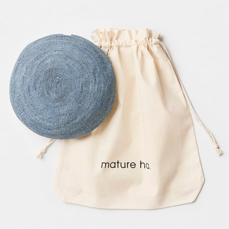 mature ha. デニムベレー paper linen braid denim beret