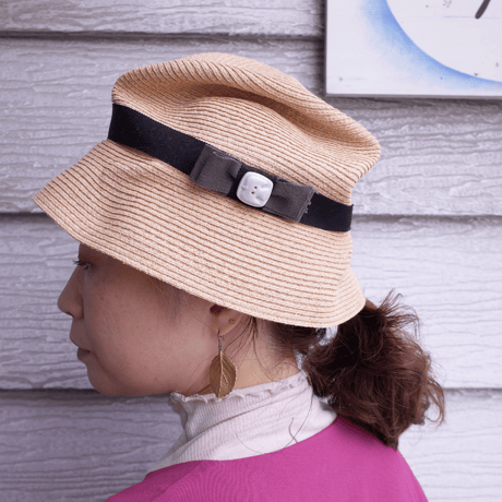 mature ha. ボックスハット mature ha BIRDS WORDcollaboration BOXED HAT raffia 7cm brim