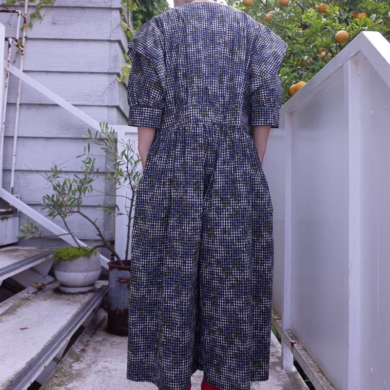 Porter des boutons/ギンガム×リバティオールインワン　先染め Porter des boutons /ギンガム×リバティオールインワン | moln