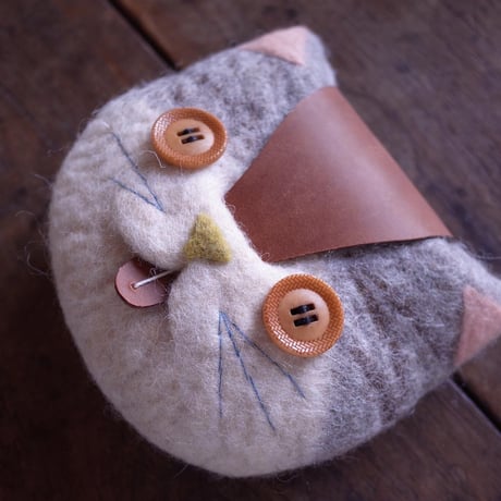 Hand Made Felt NICO ハチワレねこポーチ