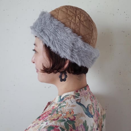 mature ha. キルティングフードキャップ hood cap quilting