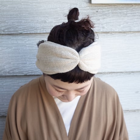 eccomin リバーシブルknitヘアバンド