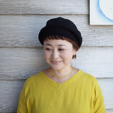 mature ha. トップギャザーリブ ラムベレー beret top gather rib lamb