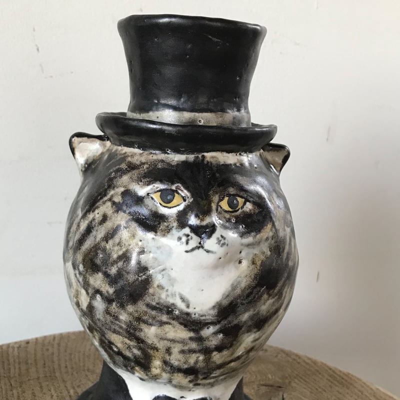 松浦 唱子 ねこ花器 | moln