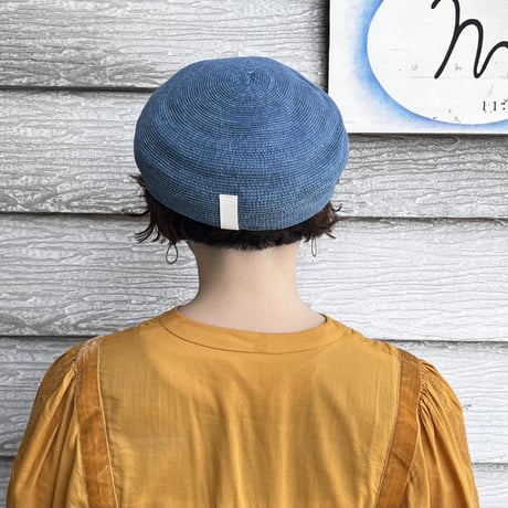 mature ha. デニムベレー paper linen braid denim beret