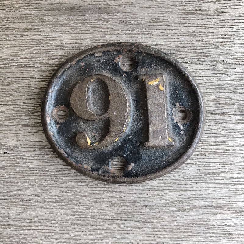 イギリス antique ナンバープレート “91” | moln