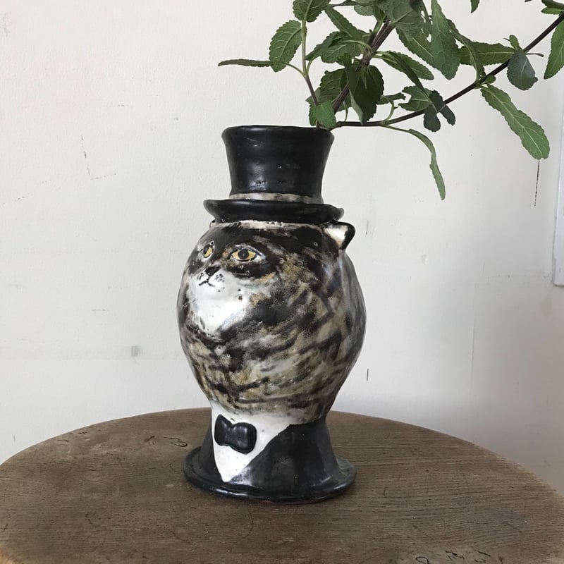 松浦 唱子 ねこ花器 | moln